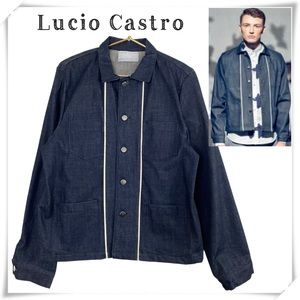 Lucio Castro Rare Selvedge Denim Regular Fit Jean Jacket in Low Indigo Blue